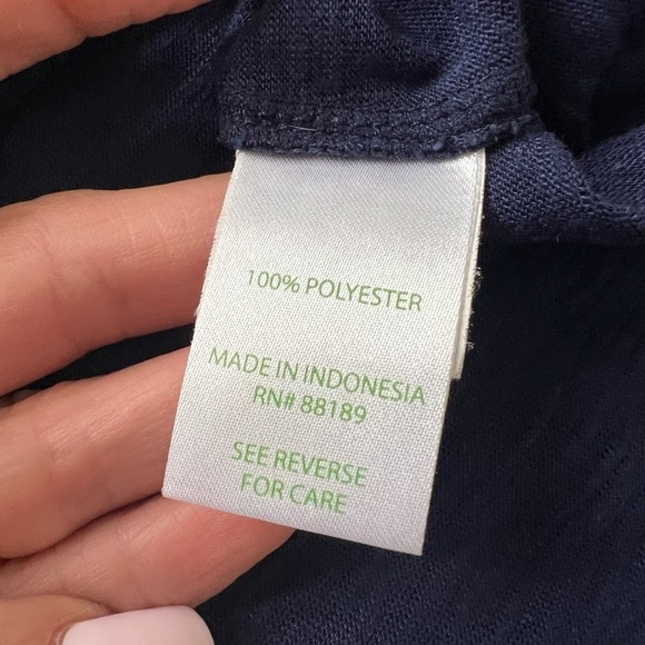 Lilly Pulitzer MAISY Swing T-Shirt Dress True Navy with White Embroidery Size S - Picture 5 of 11